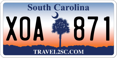 SC license plate XOA871