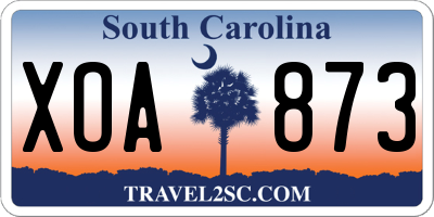 SC license plate XOA873