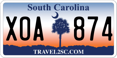 SC license plate XOA874