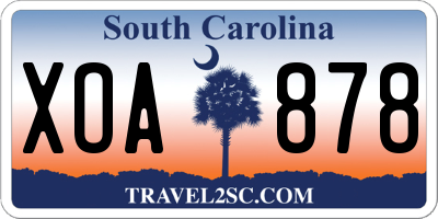 SC license plate XOA878