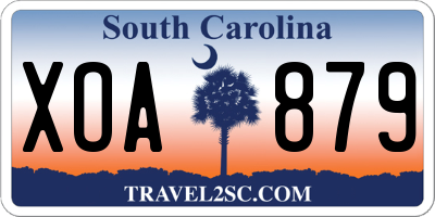 SC license plate XOA879