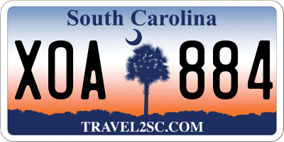 SC license plate XOA884