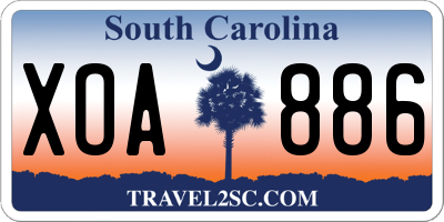 SC license plate XOA886