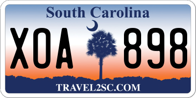 SC license plate XOA898