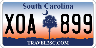 SC license plate XOA899