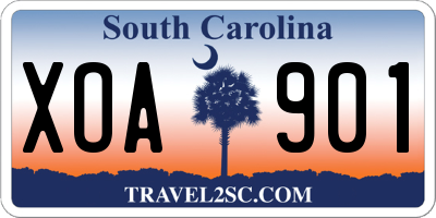 SC license plate XOA901