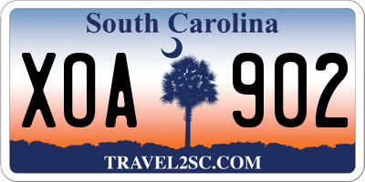 SC license plate XOA902