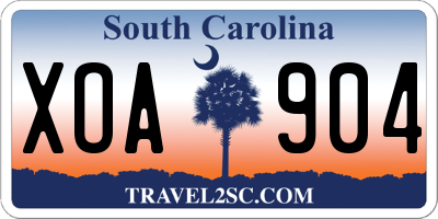 SC license plate XOA904