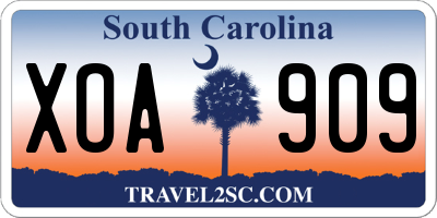 SC license plate XOA909