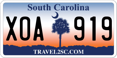 SC license plate XOA919