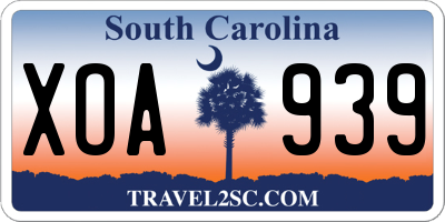 SC license plate XOA939