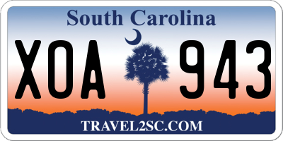 SC license plate XOA943