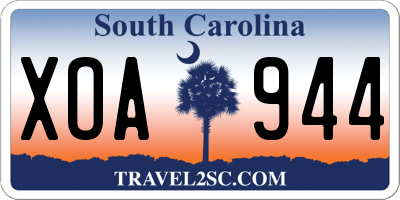 SC license plate XOA944