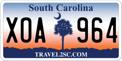 SC license plate XOA964