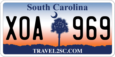 SC license plate XOA969