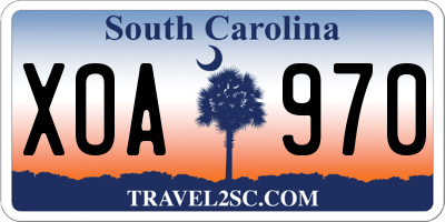 SC license plate XOA970