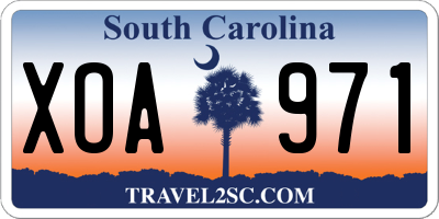 SC license plate XOA971