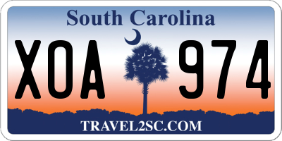 SC license plate XOA974