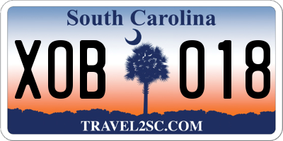 SC license plate XOB018