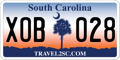 SC license plate XOB028