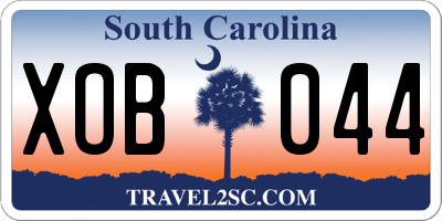 SC license plate XOB044