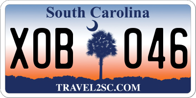 SC license plate XOB046