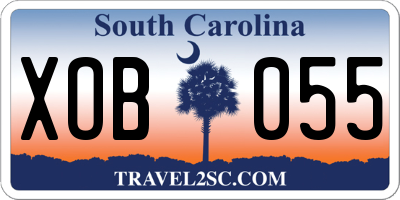 SC license plate XOB055