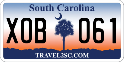 SC license plate XOB061