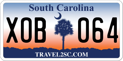SC license plate XOB064