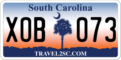 SC license plate XOB073