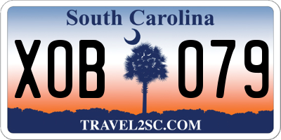 SC license plate XOB079
