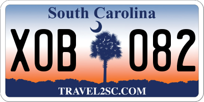 SC license plate XOB082