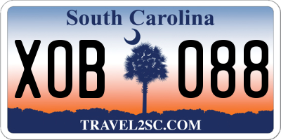SC license plate XOB088