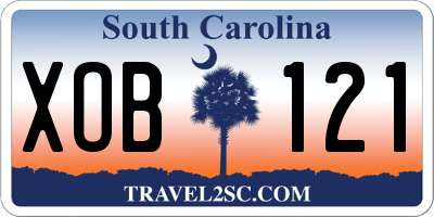 SC license plate XOB121