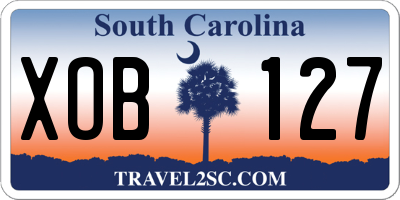 SC license plate XOB127