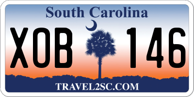 SC license plate XOB146