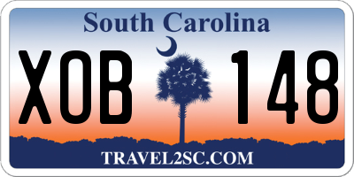 SC license plate XOB148