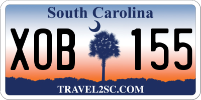 SC license plate XOB155