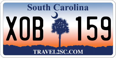 SC license plate XOB159