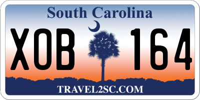 SC license plate XOB164