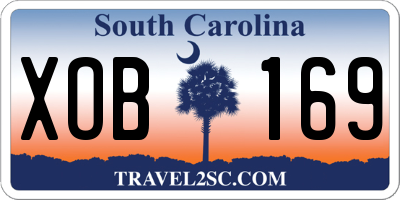 SC license plate XOB169