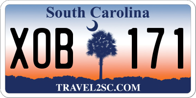 SC license plate XOB171