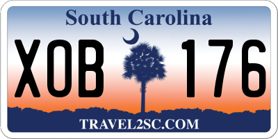 SC license plate XOB176