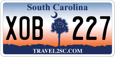 SC license plate XOB227