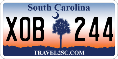 SC license plate XOB244