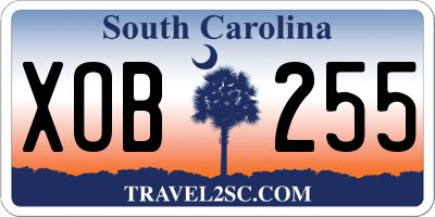 SC license plate XOB255