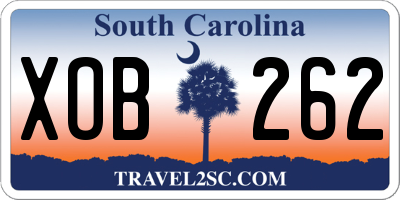 SC license plate XOB262
