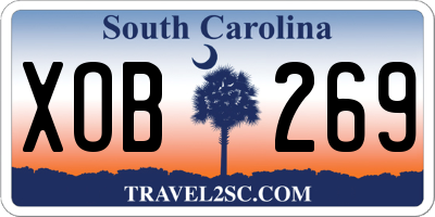 SC license plate XOB269