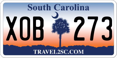SC license plate XOB273