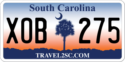 SC license plate XOB275